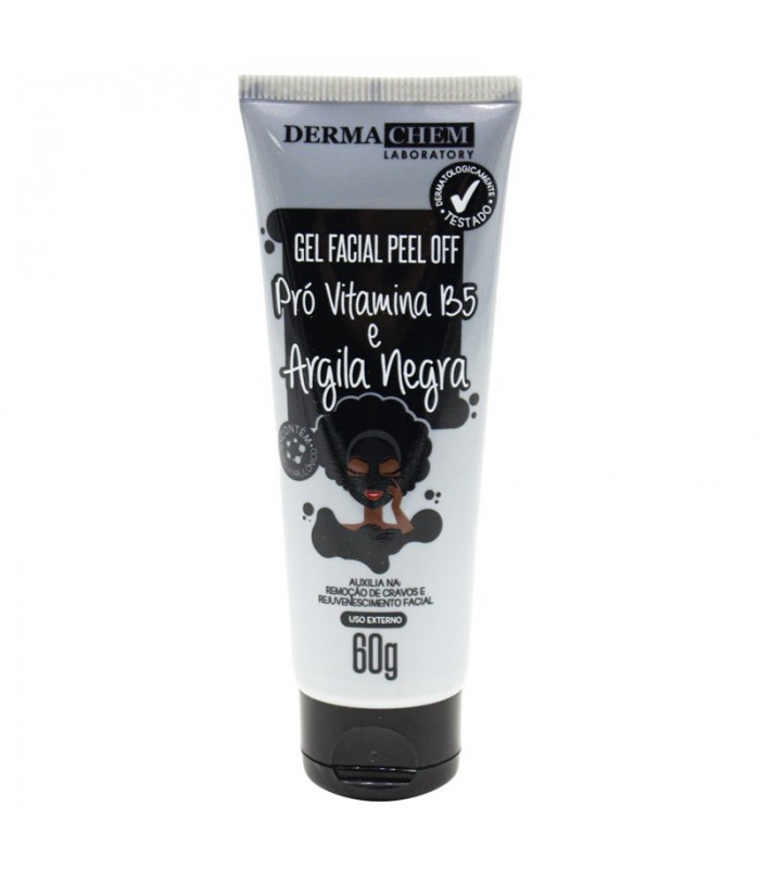 Gel Facial Peel Off Dermachem Pro Vitamina B5 Argila Negra 60G