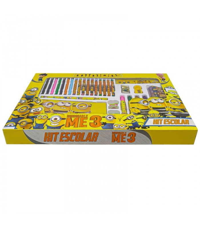 Kit Escolar Estuche de Minions 32 Piezas