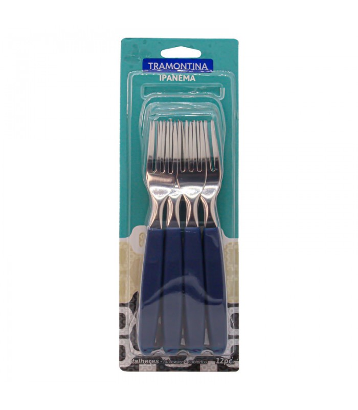 Tenedor Tramontina Ipanema Set de 12 Piezas - Azul