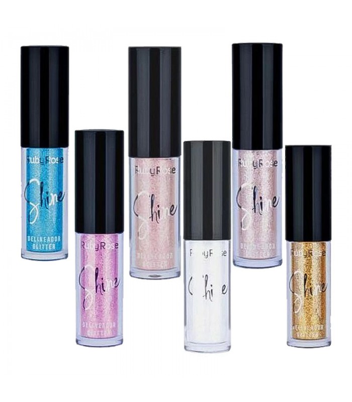 Delineador de Glitter Shine Ruby Rose