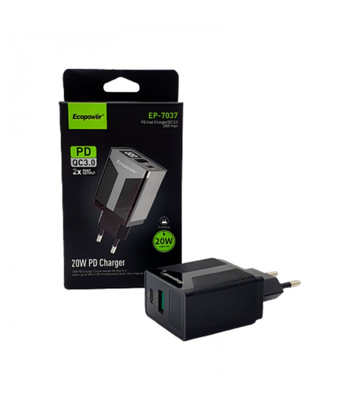 Cabezal de Carga USB-C Carga Rápida de 20W (PD) (Premium) - Klicfon