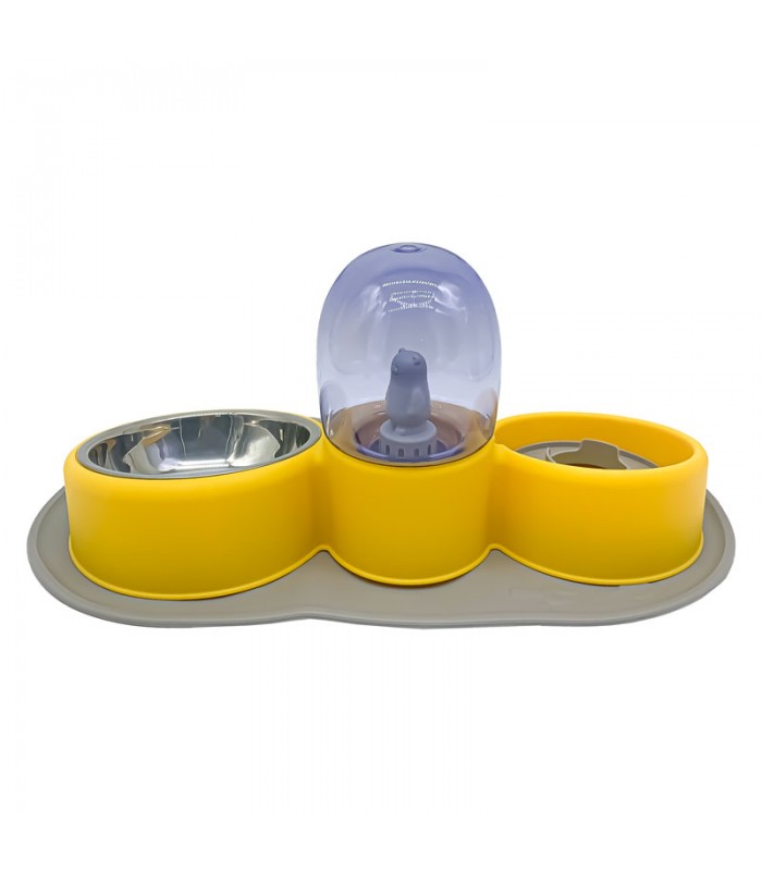 Plato 3EN1 Comedor & Dispenser Para Mascotas