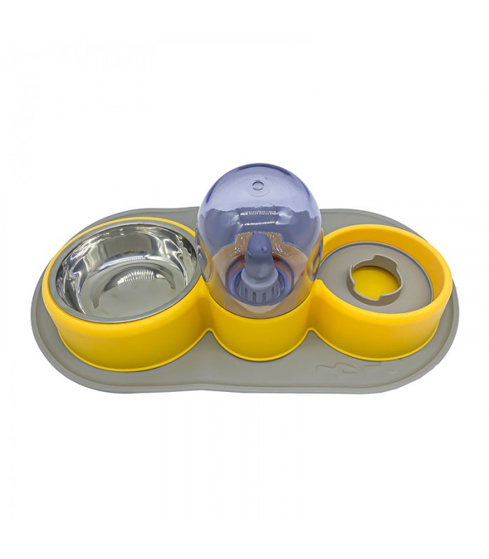 Plato 3EN1 Comedor & Dispenser Para Mascotas