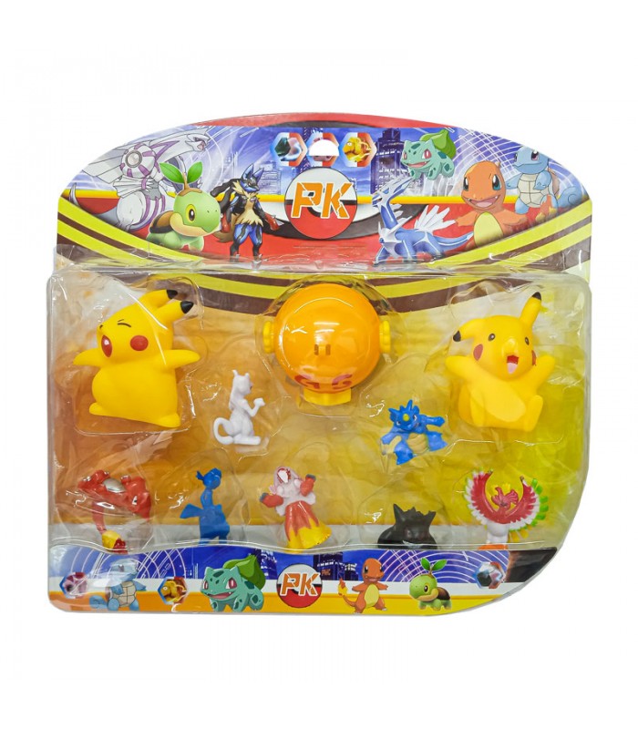 Cart Personajes de Pokemon Pikachu 10 Piezas