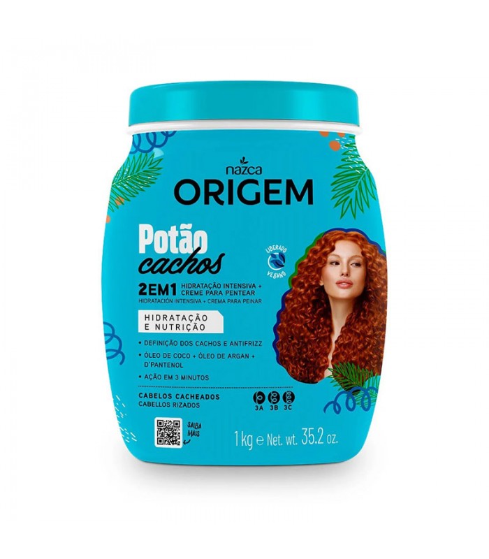 Hidratante + Crema Capilar Cachos 2EN1 Origem 1KG