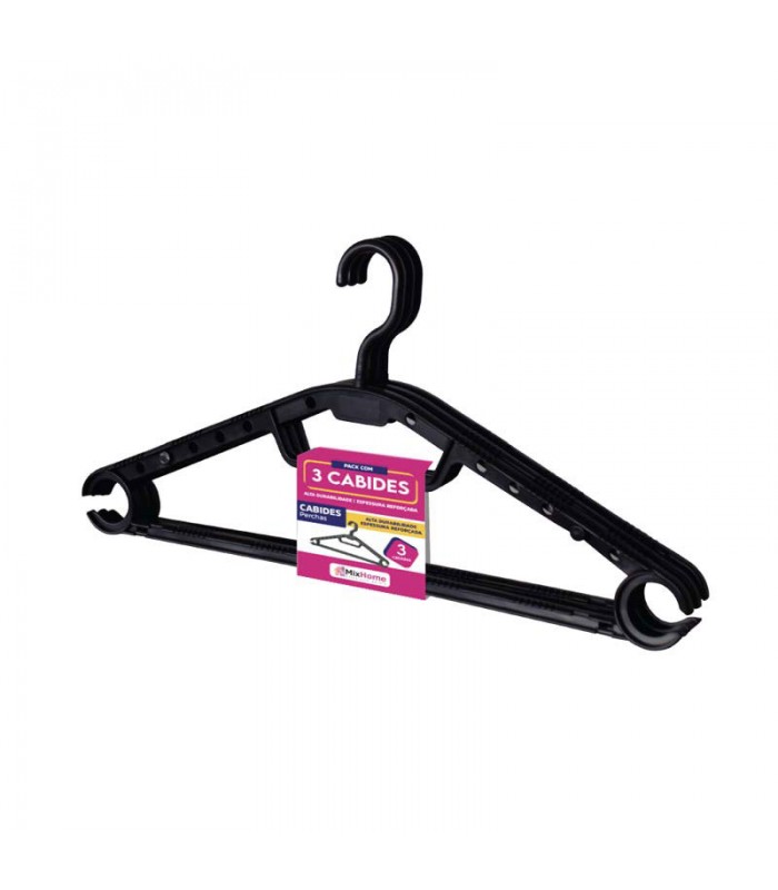 Kit de Perchas 3 Piezas - Negro