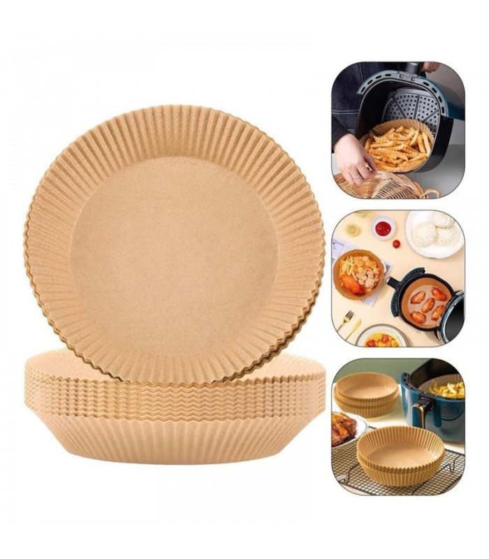 Molde de Papel Para Freidora 50 Unidades - 20cm