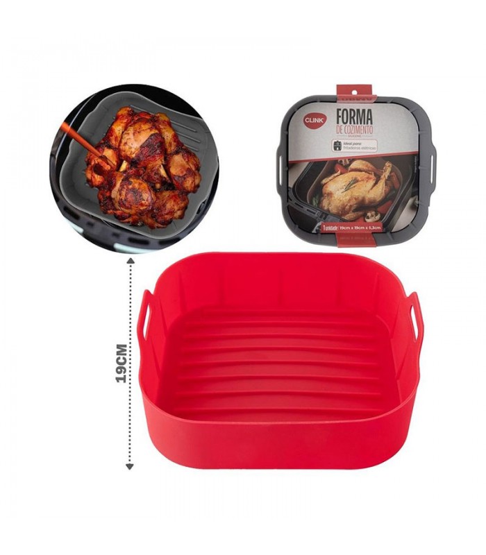 Molde de Silicona Para Freidora 19cm - Cuadrado