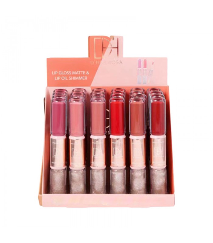 Labial Lip Gloss Matte & Shimmer 2EN1 Dhermosa