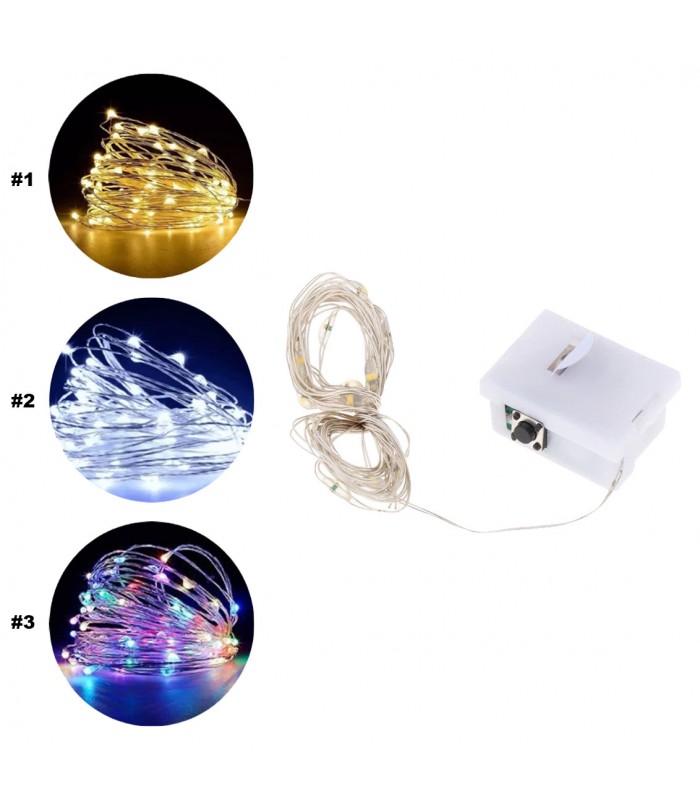 Luz de Hada Fibra LED 2 Metros - Colores Variados