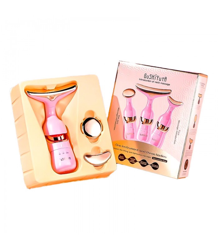 Masajeador Facial 3 Cabezales Gushiyu