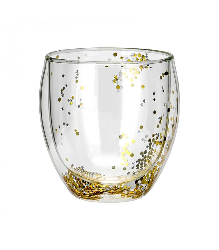 Taza Doble con Glitter Wal Cup 300ml