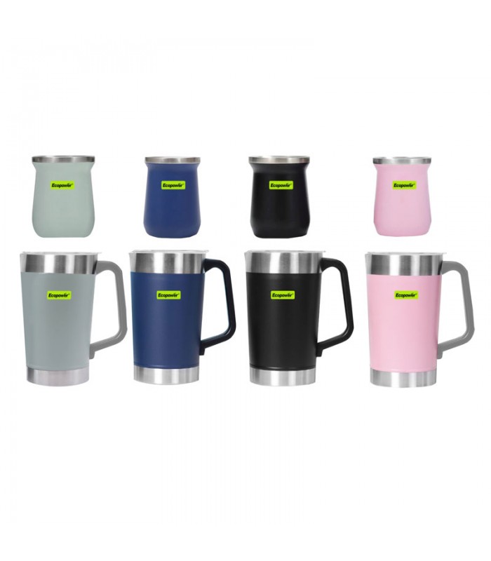 Jarra de Acero Inoxidable con Guampa Ecopower 2000+260ML