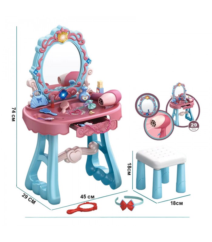 Tocador de Belleza Mesa con Accesorios Infantil