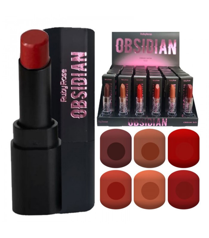 Labial Cream Satin Obsidian Ruby Rose