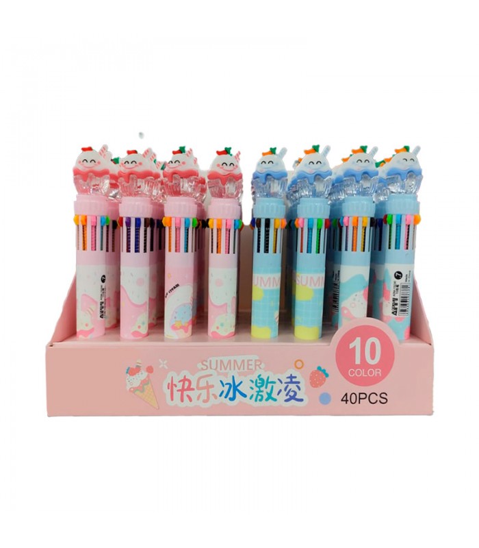 Boligrafo Multicolores con Diseño de Helado Summer