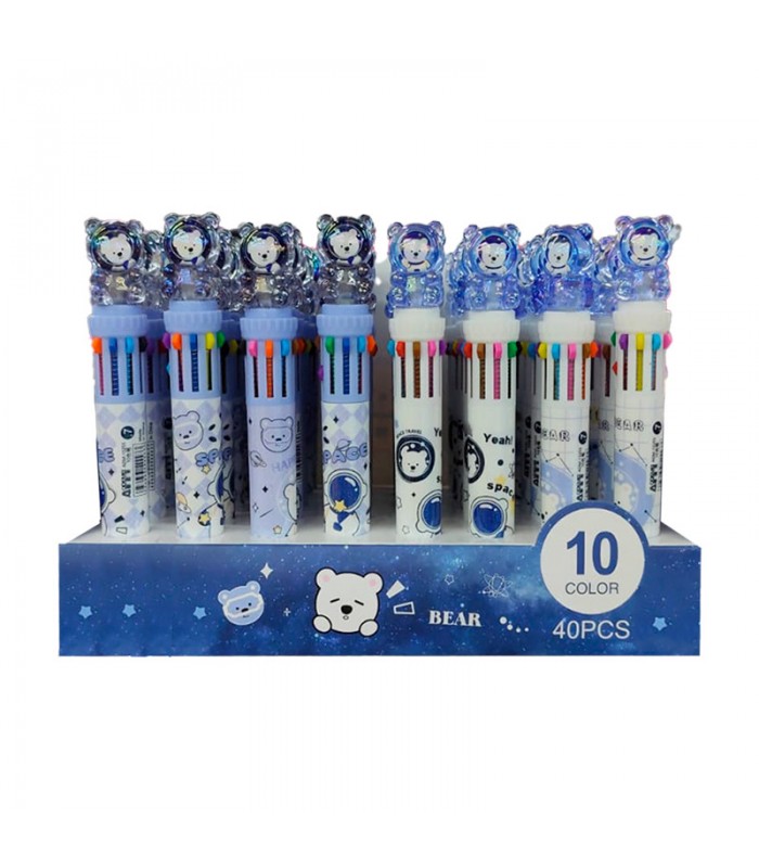 Boligrafo Multicolores con Diseño de Oso Happy Space