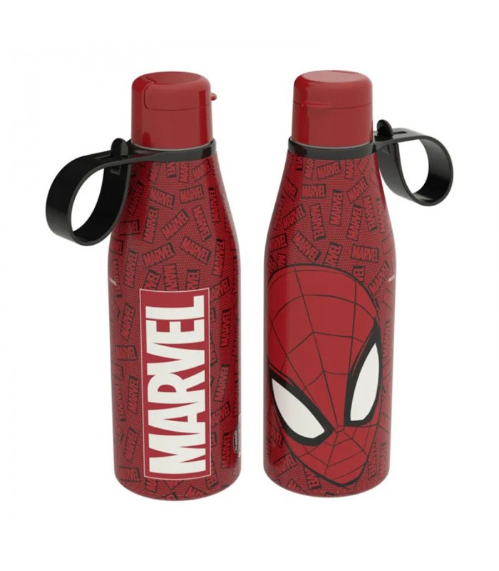 Botella Abre Facil Para Agua Hombre Araña 530ml
