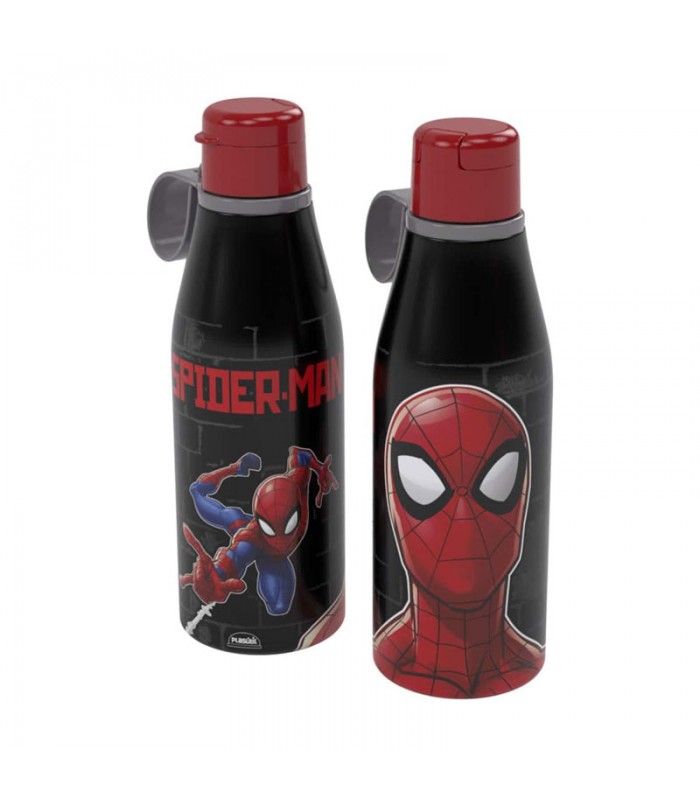 Botella Abre Facil Para Agua Hombre Araña 530ml