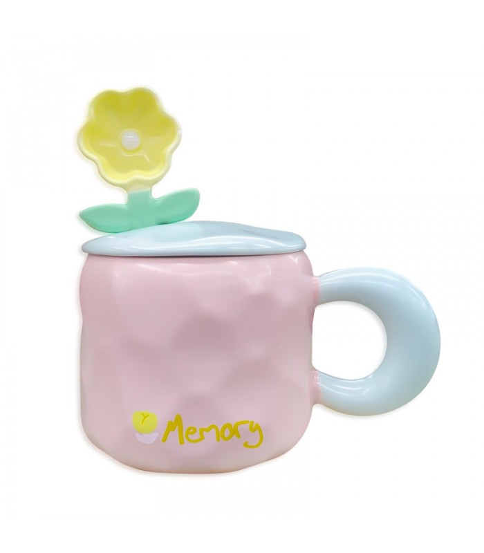 Taza de Ceramica con Tapa 400ml