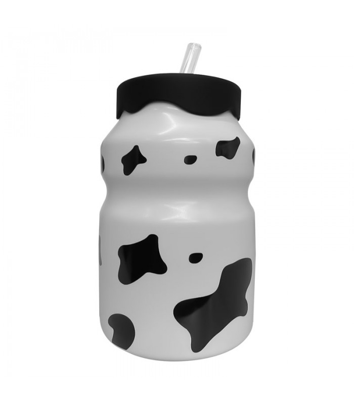 Taza de Ceramica con Pajita de Vidrio 460ml