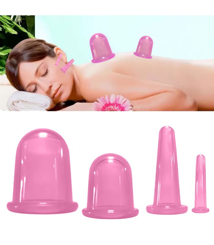 Kit de Ventosas 4 Piezas Para Masaje Cupping