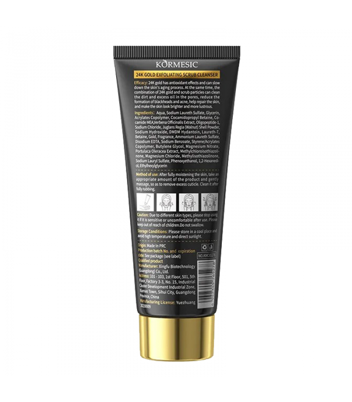 Exfoliante Limpiador Facial 24K Gold Kormesic 100G