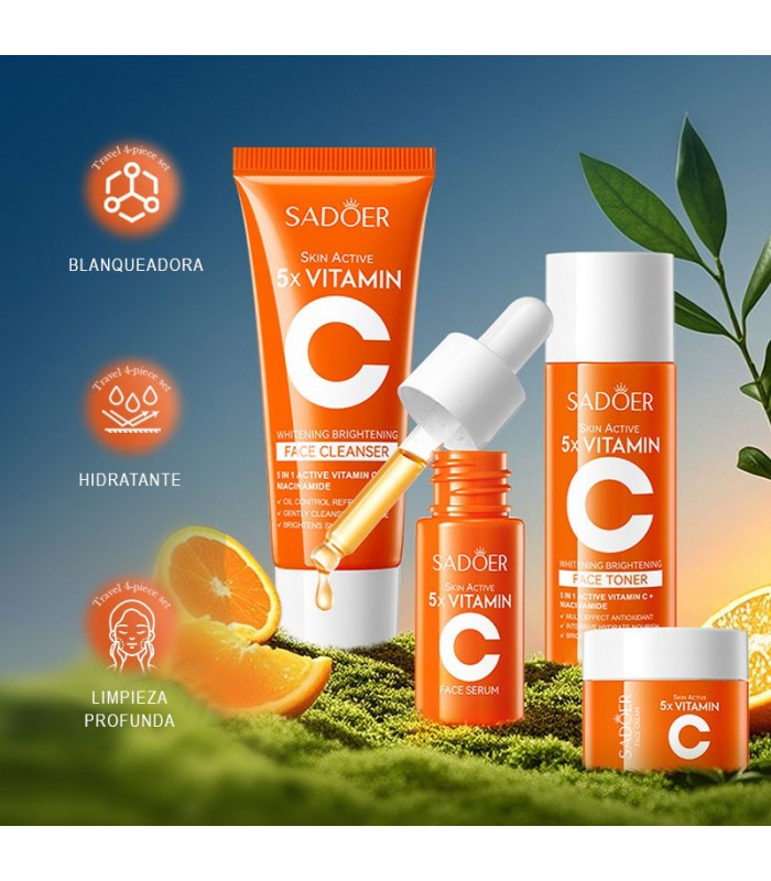 Kit de Viaje Para Limpieza Facial con Vitamina C
