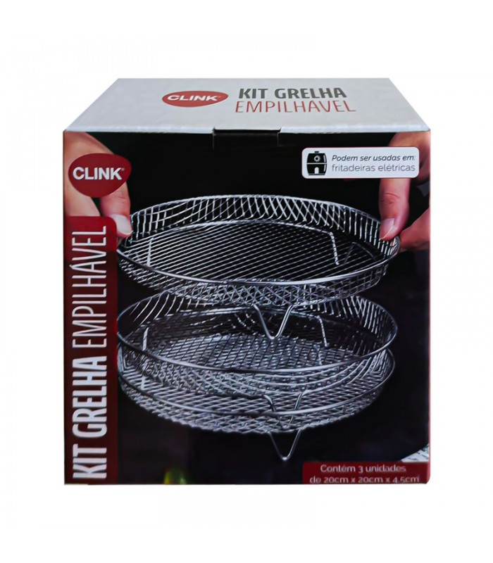 Parrilla Redonda de Inox 3 niveles Para Freidora