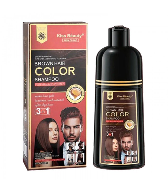 Shampoo Tinte Colorante Marron Kiss Beauty