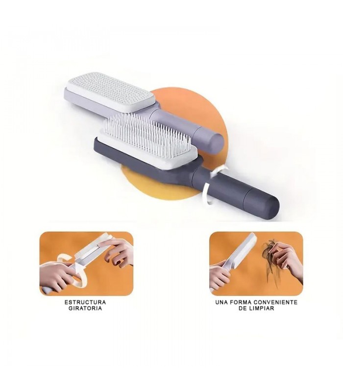 Peine Giratorio Retractil de Facil Limpieza