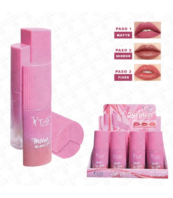 Set de Labiales 3 Pasos Lip Matte-Mirror-Fixer