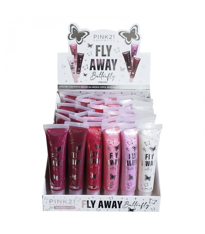 Lip Gloss Fly Away Butterfly Pink 21