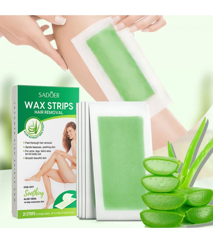 Hojas Listas Para Depilacion con Aloe Vera