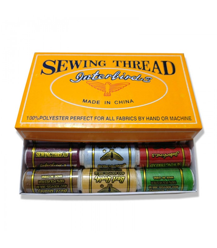 Set de Hilos Para Costura 12 Piezas Coloridas