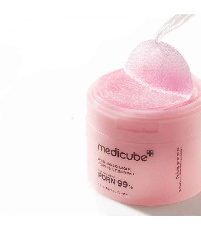 MEDICUBE PDRN Pink Collagen Toning Gel Toner Pad 70 Pads