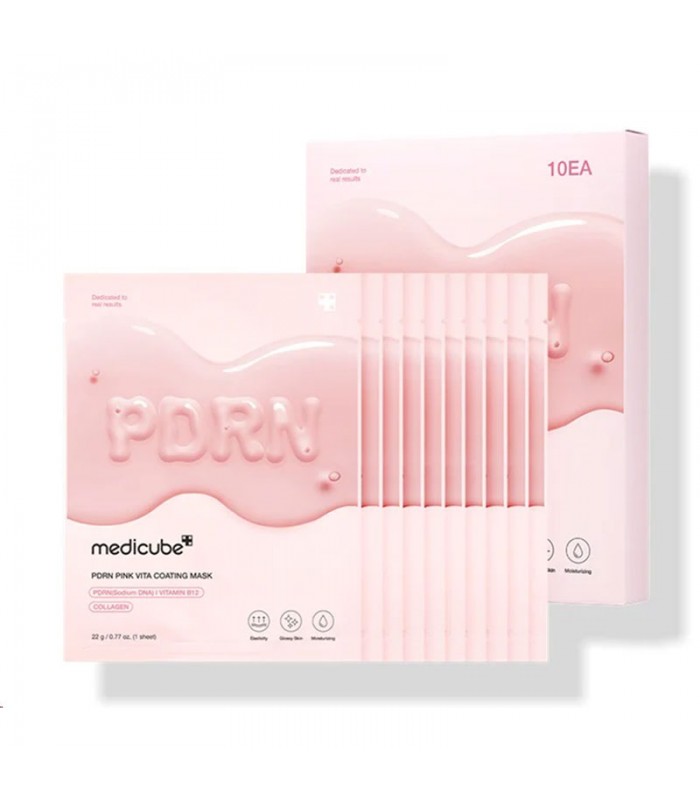 MEDICUBE PDRN Pink Vita Coating Mask 10PC