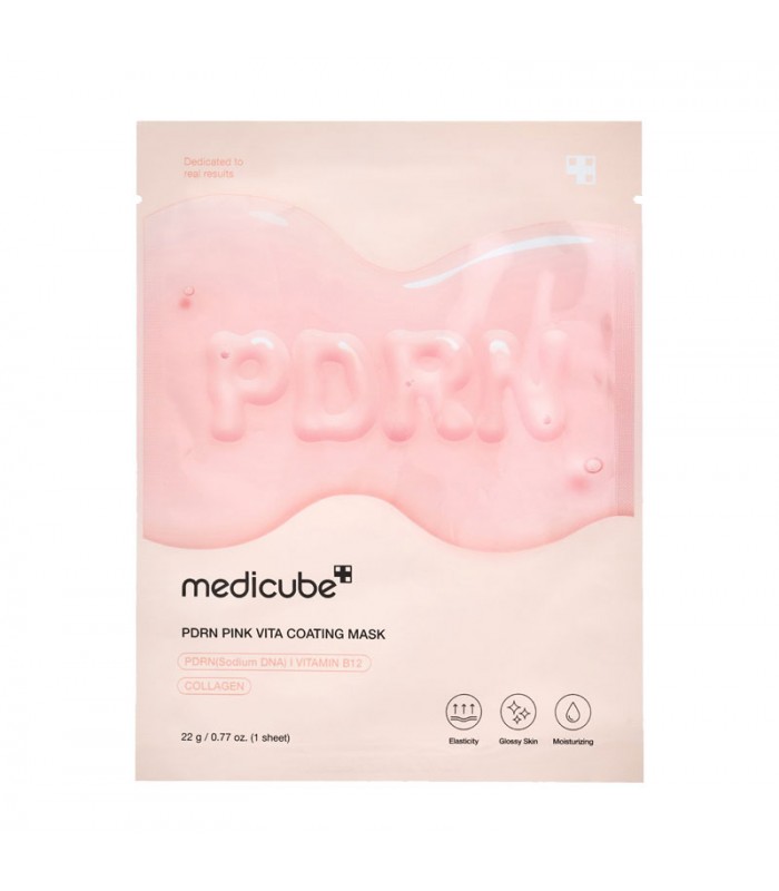 Medicube PDRN Pink Vita Coating Mask 1PC | Hidratacion Glow y Elasticidad