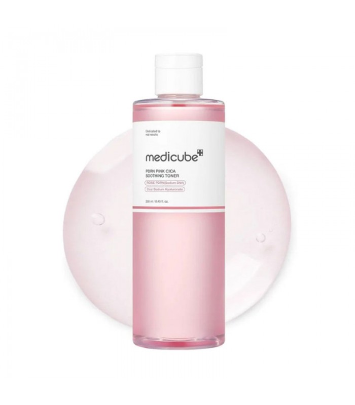 MEDICUBE PDRN Pink Cica Soothing Toner 250ml | Tonico Calmante e Iluminador