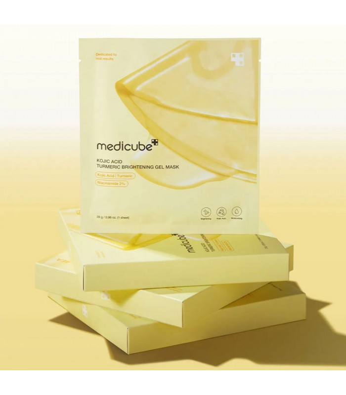 MEDICUBE Kojic Acid Turmeric Brightening Gel Mask 4PCS – Iluminadora en Gel