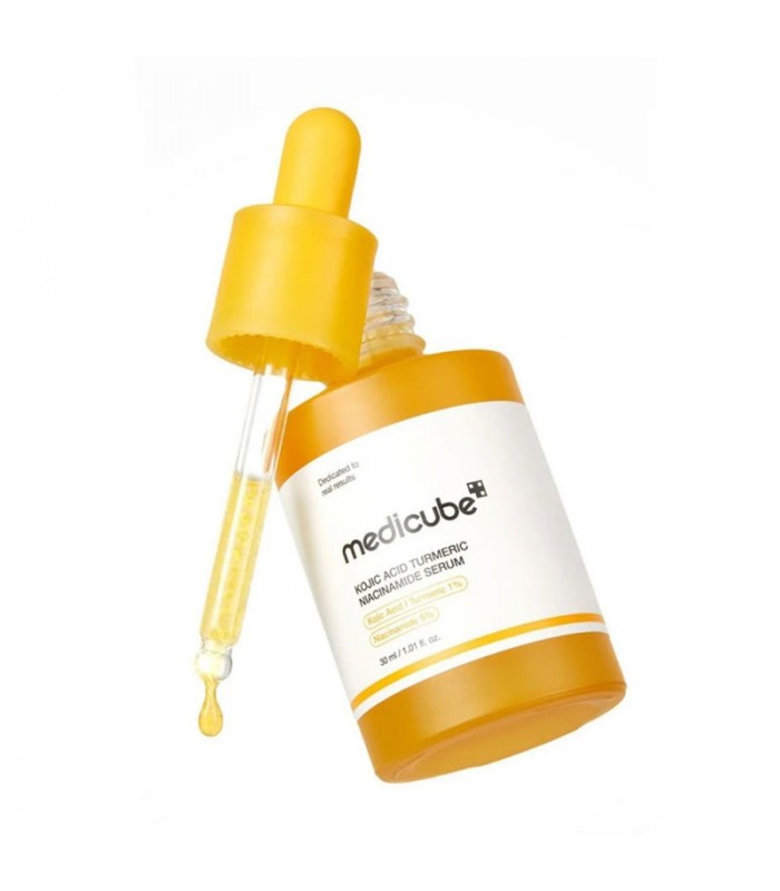 MEDICUBE Kojic Acid Turmeric Niacinamide Serum 30ml – Serum Antimanchas e Iluminador Para Rostro
