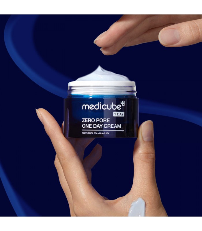 MEDICUBE Zero Pore One Day Cream 50ml – Crema Refinadora de Poros con BHA, Niacinamida y Pantenol