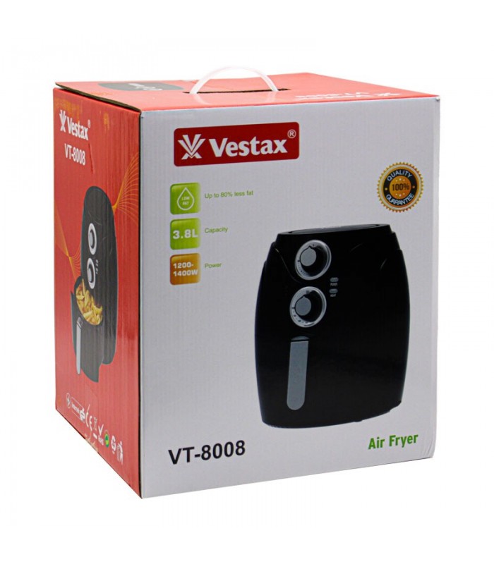 Freidora Vestax Air Fryer De 3.8 Litros Sin Aceite