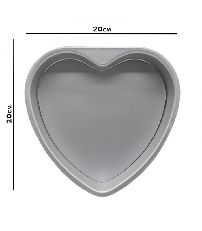 Forma De Aluminio Molde De Corazon 20x20cm Para Confiteria