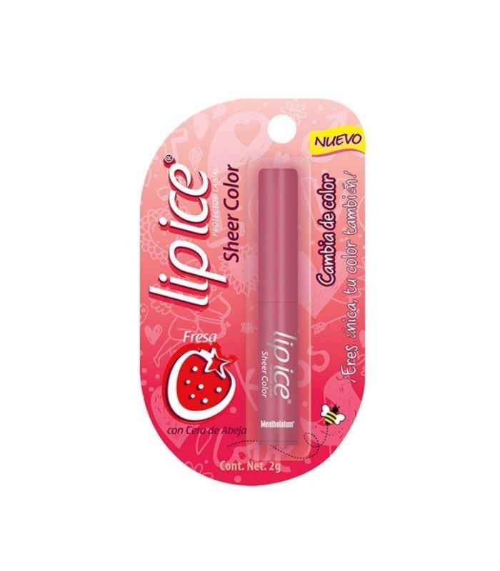 Protector Labial Lip Ice Sheer Color Fresa 2G