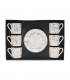 Juego De Tazas 6 Unidades De Porcelana