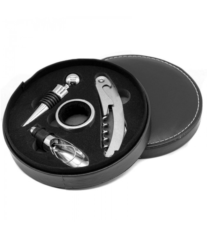 Kit Abridor De Vino 3 Piezas Con Estuche