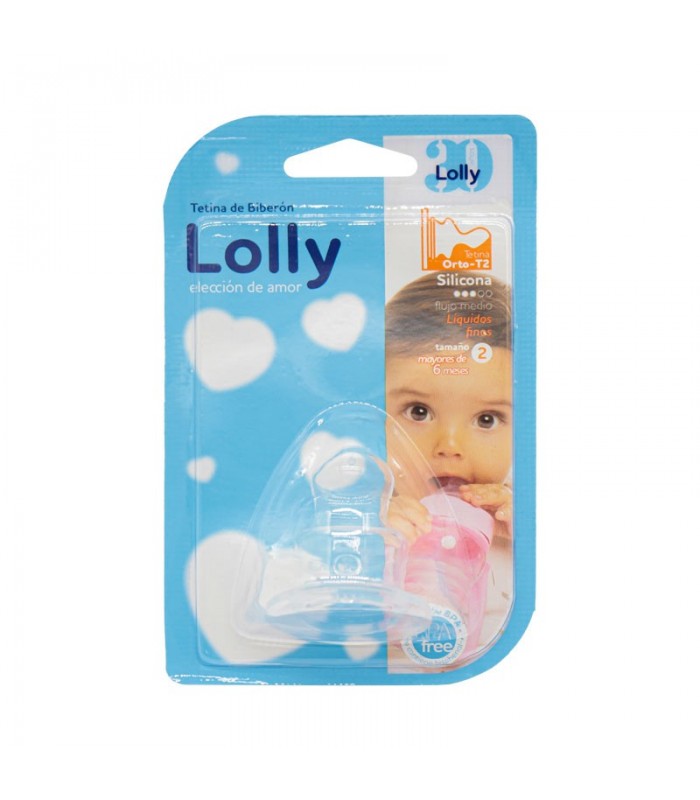 Tetina De Biberon Lolly Orto T2 Silicona
